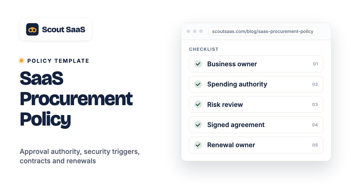 SaaS Procurement Policy: Approval Rules and Template